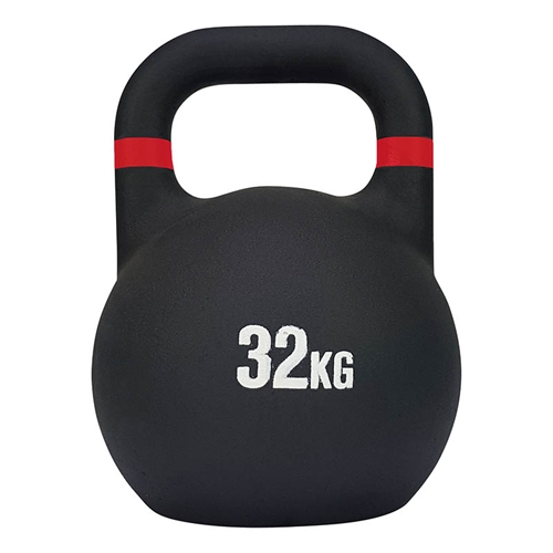Tunturi Competetion Kettlebell 32kg i sort med røde detaljer
